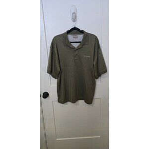 Columbia PFG Mens Olive Polo Shirt Size XL Performance Fishing Gear